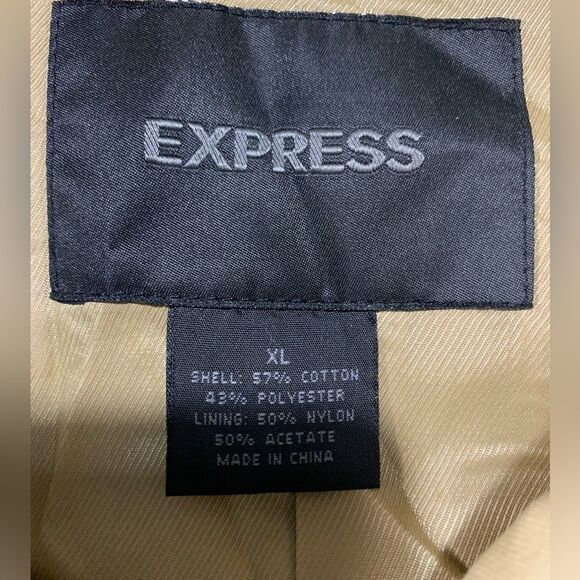 Express Men’s Eisenhower Jacket Tan Size XL - Picture 5 of 5